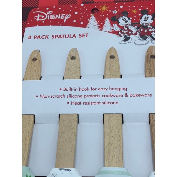Disney Mickey & Minnie Mouse Christmas 4 Pack Mini Spatula Set - Picture 2 of 9